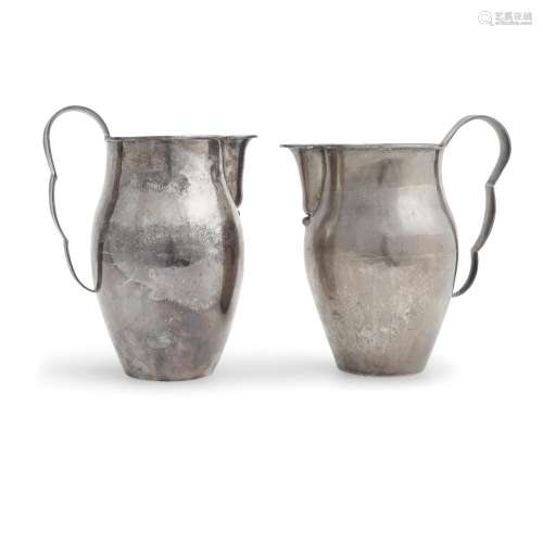 TWO MEXICAN STERLING SILVER PITCHERS, WILLIAM SPRATLING, 194...