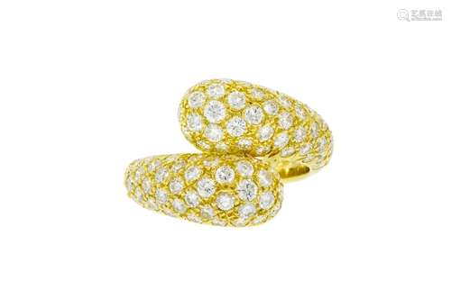 Bague or 750 sertie de diamants taille brillant