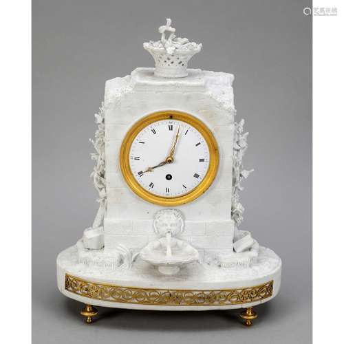 white porcelain clock, unglaze