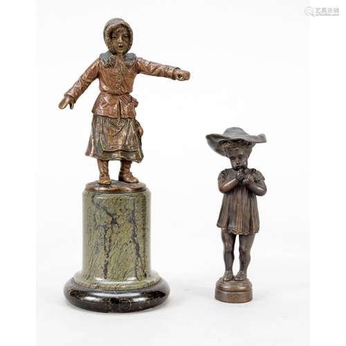 Two figural small bronzes of d