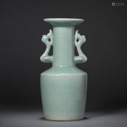 LONGQUAN WARE DOUBLE-EAR VASE, SOUTHERN SONG DYNASTY, CHINA