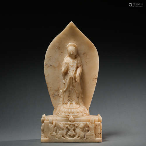 WHITE MARBLE GUANYIN STATION, NORTHERN QI DYNASTY, CHINA