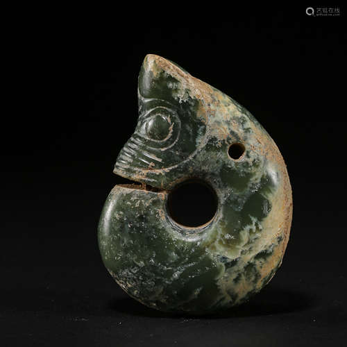 HE MO JADE PIG DRAGON, HONGSHAN PERIOD, CHINA