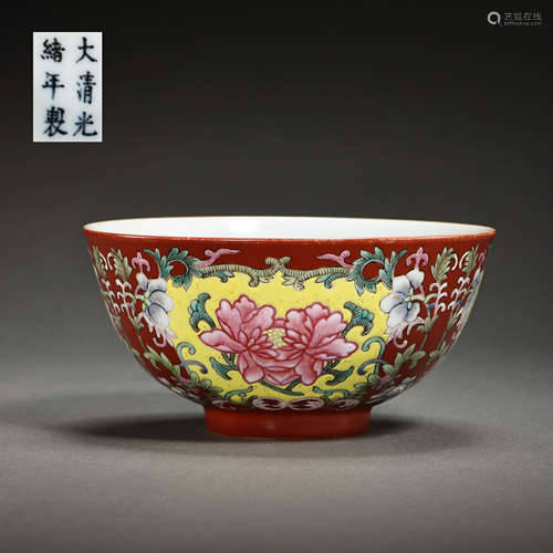 GUANGXU PASTEL BOWL, QING DYNASTY, CHINA