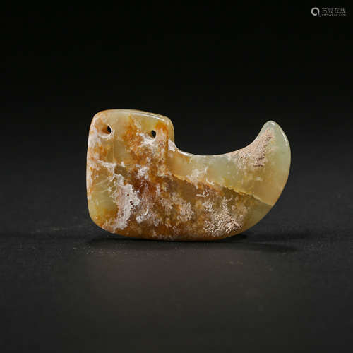 HE MO JADE BELT HOOK, HONGSHAN PERIOD, CHINA