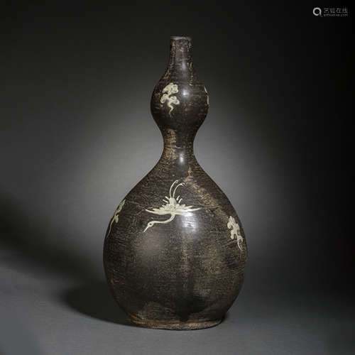 KOREAN ANCIENT CELADON GOURD BOTTLE