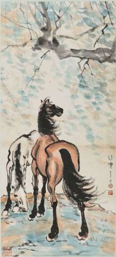 CHINESE PAINTING AND CALLIGRAPHY BY XU BEI HONG