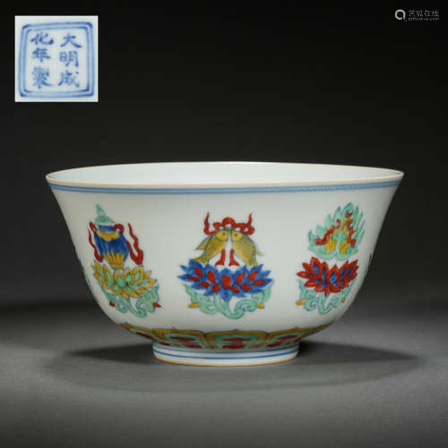 CHINESE MING DYNASTY CHENGHUA BUCKET COLOR BOWL