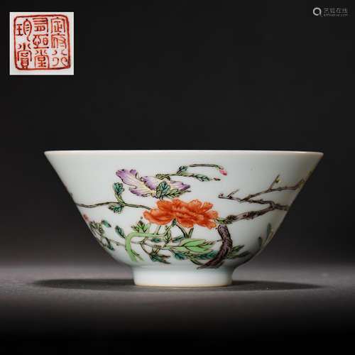 CHINESE QING DYNASTY POWDER ENAMEL CUP