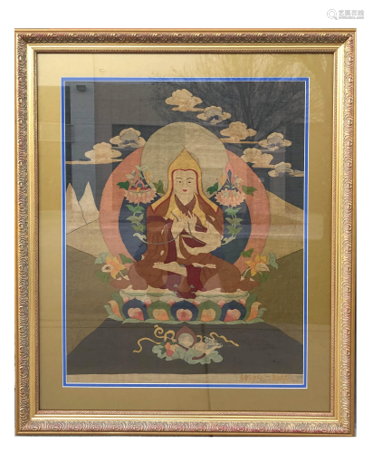 A Framed Tibetan 'Kesi' Thangka