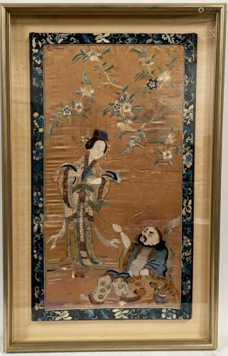 A Framed Embroidery, Qing Dynasty