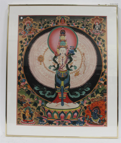 A Framed Thangka