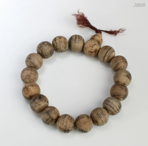 An Agarwood Bead Bracelet