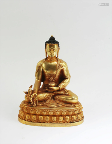 A Gilt Bronze Buddha Statue