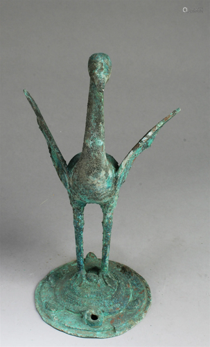 Chinese Bronze Swan Figurine