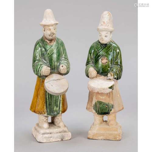 Pair of Tang-style terracotta