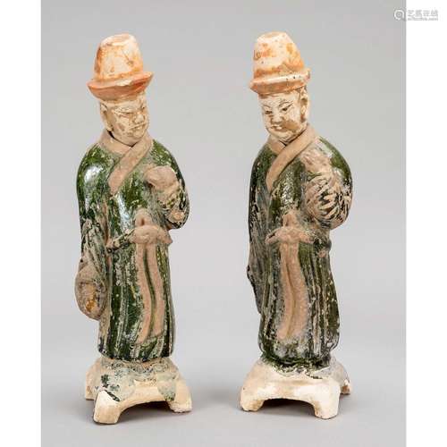 Pair of Tang-style terracotta