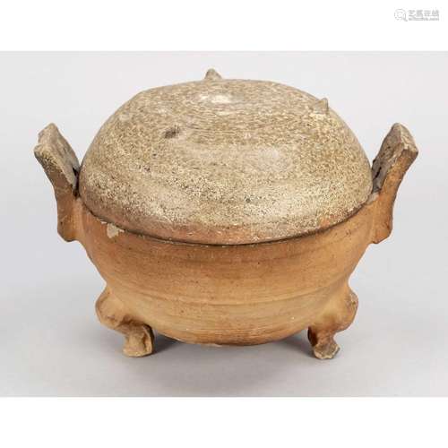 Tripod lidded vessel/censer, C