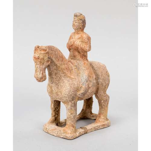 Horse with rider, China, Tang