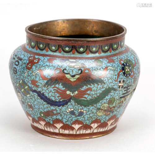 Cloisonné pot, China, 19th cen