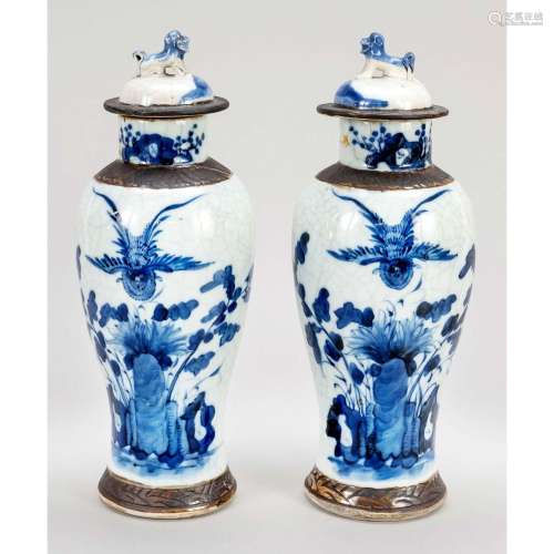 Pair of lidded vases, China, 2