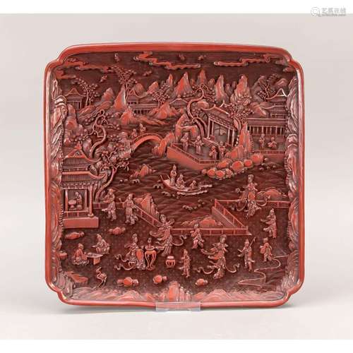 Cinnabar carved lacquer replic