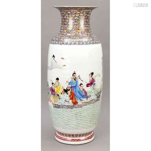 Famille Rose floor vase, China