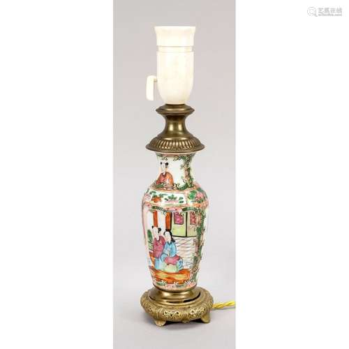 Vase mounted as a lamp base, C