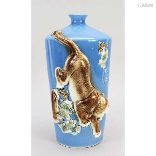 Vase with a tiger, China, 20th
