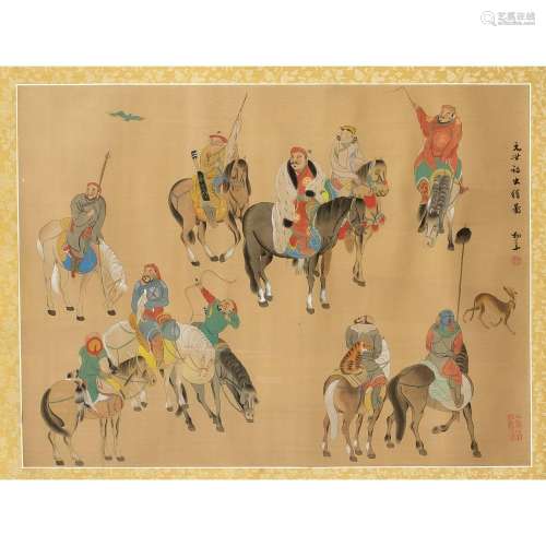 Silk painting, China, 19th/20t