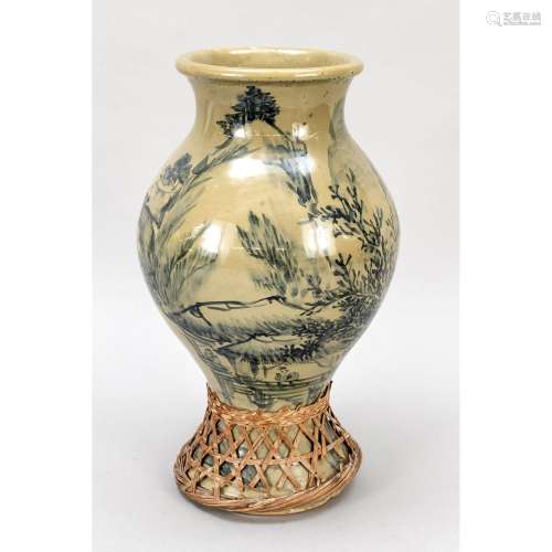 Vase with basketry, Asia?, pro