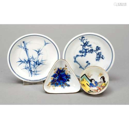4 pieces of porcelain, Japan a