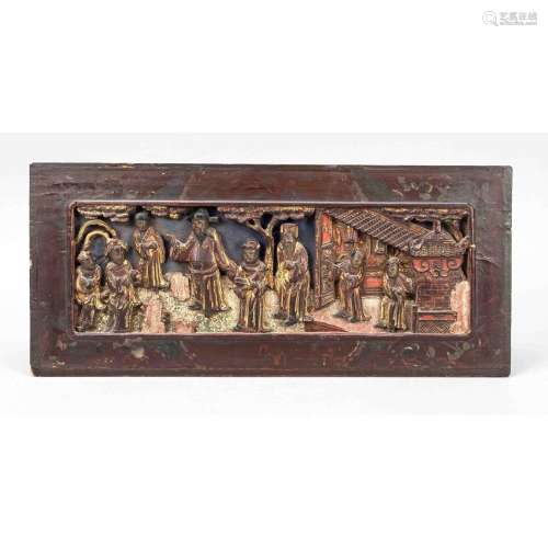 Carved panel, China, end of th