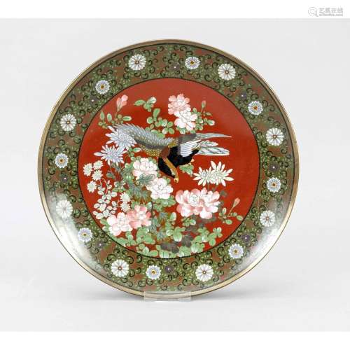 Cloisonné plate, Japan, c. 190