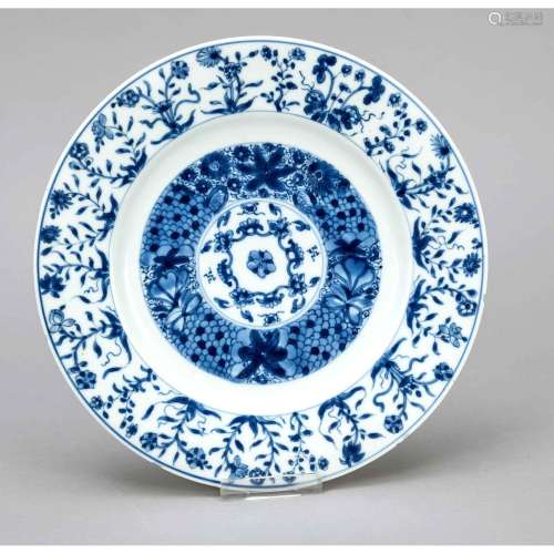 Blue and white plate, China, 1