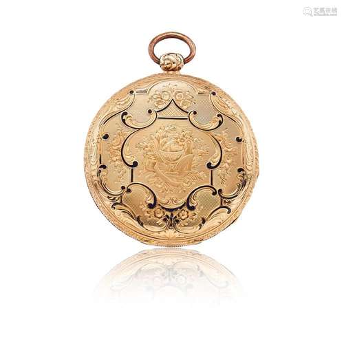 POCKET WATCH IN GOLD, CIRCA 1850