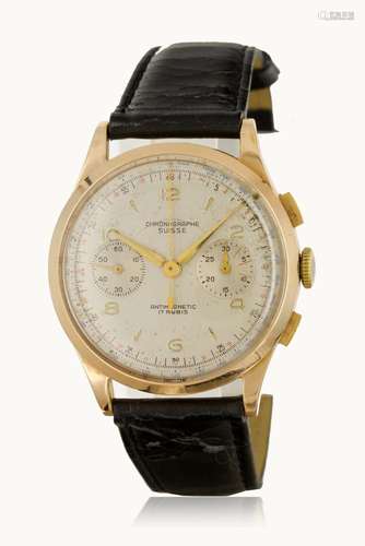 CHRONOGRAPHE SUISSE IN GOLD, 50s