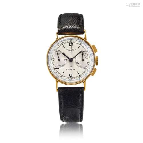 UNIVERSAL GENÈVE COMPUR CHRONOGRAPH REF. 6246 IN GOLD, 30s