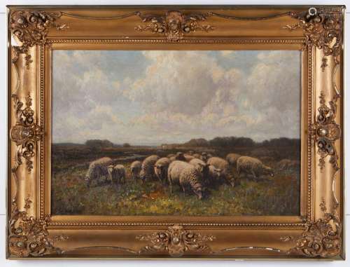 G.A. Hays Oil on Canvas Sheep Painting