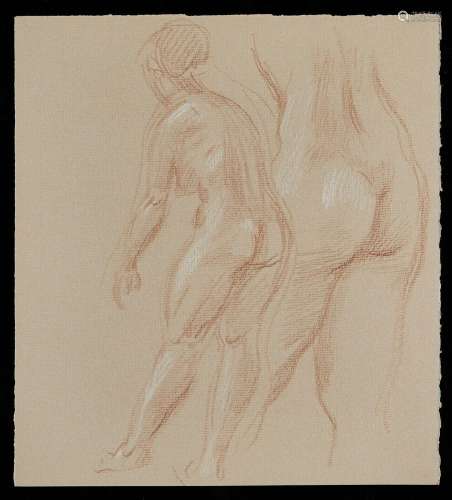 Paul Cadmus Female Nude Study Drawing