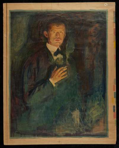 Edvard Munch Poster "Self Portrait with Burning Cigaret...
