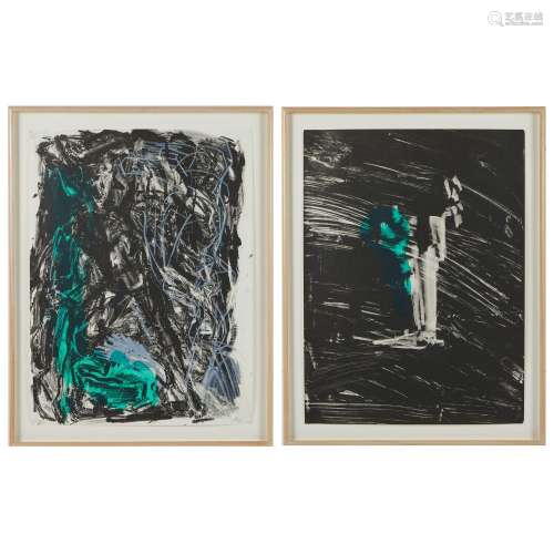 2 Per Kirkeby Lithographs from "Erste Konzentration&quo...