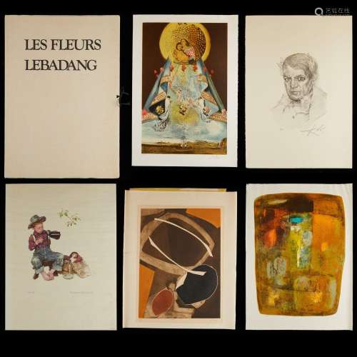 Grp: Prints by Dali, Lebadang, Rockwell, Duang