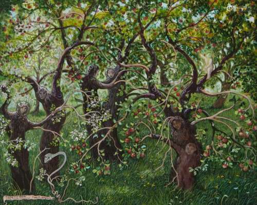 Flora Langlois "Blame the Apple" Painting