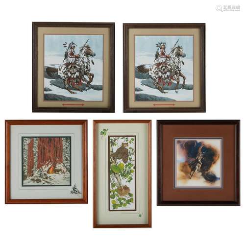 Grp: 5 Framed Bev Doolittle Lithographs