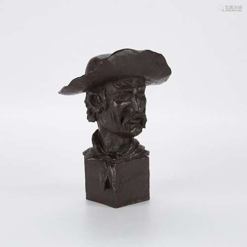 L.E. Gus Shafer "Rawhide" Cast Bronze