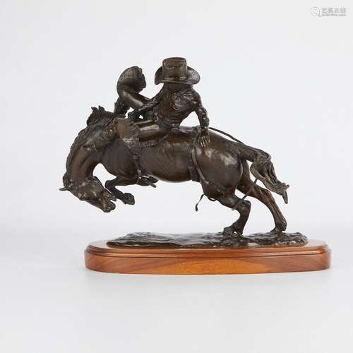 Jack Bryant "Larry Mahan" Cowboy Bronze Statue