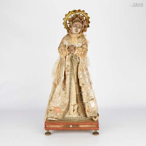 Lrg Mary Santos Figure 18th c.