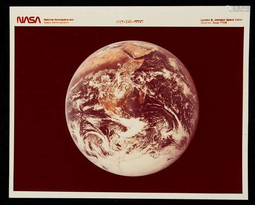 A17 Blue Marble NASA Red Letter Kodak Print