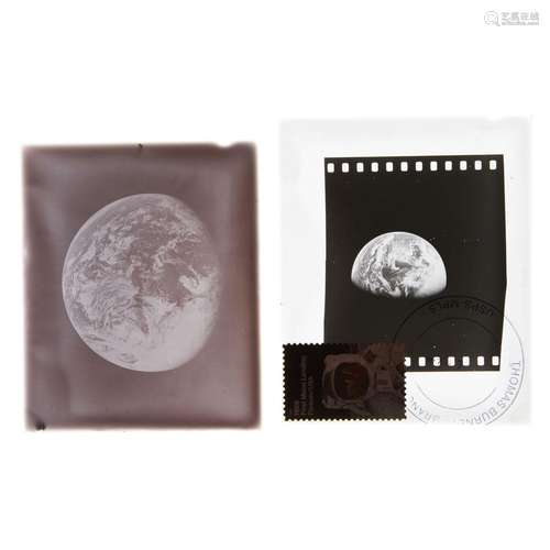 Grp: 2 Glass Plate Positives Apollo 16 & 13